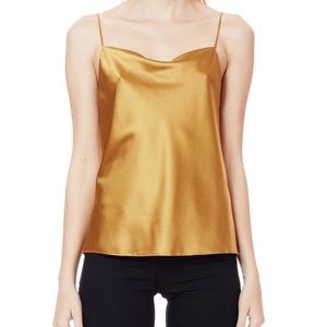 Cami NYC gold cowl neck